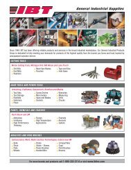 General Industrial Supplies Line Card - IBT, Inc.