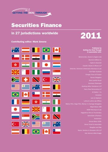 Getting the Deal Through - Securities Finance 2011 - Gowlings