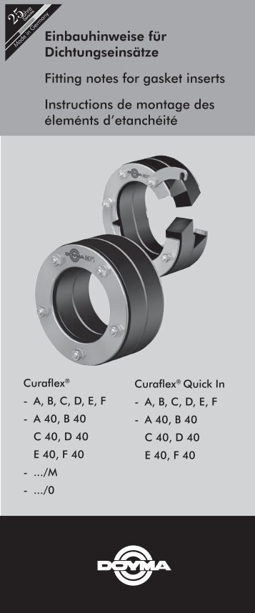 Einbauanleitung Dichtungseinsatz Curaflex A-F incl. -40 -M und -0
