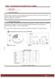 titre : les besoins en aliments de l'homme - svt - acadÃ©mie de la ...