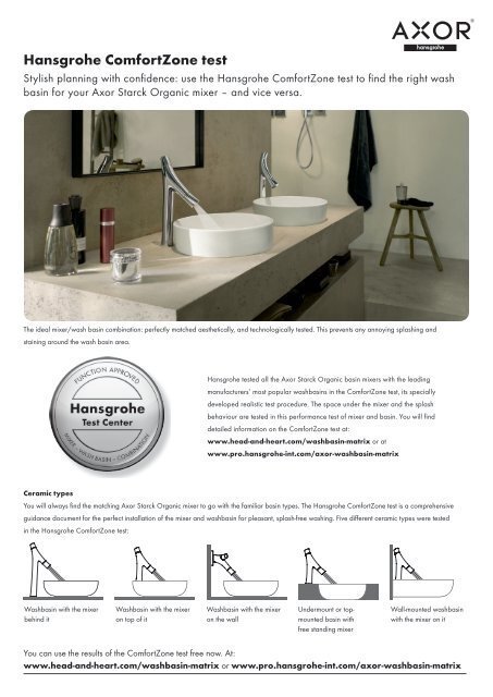 Which Duravit wash basin matches Axor Starck Organic? - Hansgrohe