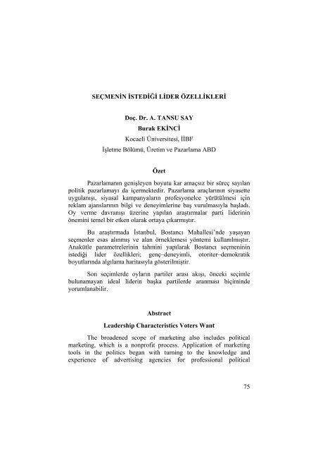 8. Ulusal Pazarlama Kongresi Kongre Bildiri Kitabı - İktisadi ve İdari ...