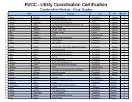 FUCC - Utility Coordination Certification