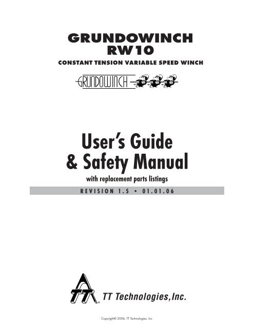 Grundowinch Manual (PDF 2.7MB) - TT Technologies Inc.