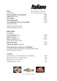 Menu per mezzogiorno - Hotel Maloja Schweizerhaus