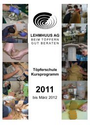 Kursprogramm 2011 - Lehmhuus AG Online Shop