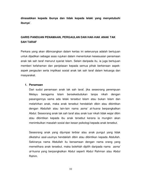 1 KEDUDUKAN ANAK TAK SAH TARAF - Jabatan Kemajuan Islam ...