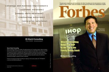 Forbes Coverwrap: IHOP - Hitachi Consulting