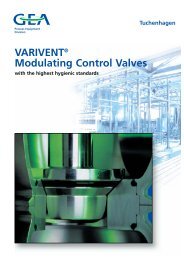 Brochure GEA Tuchenhagen Â® VARIVENT Modulating Control Valves