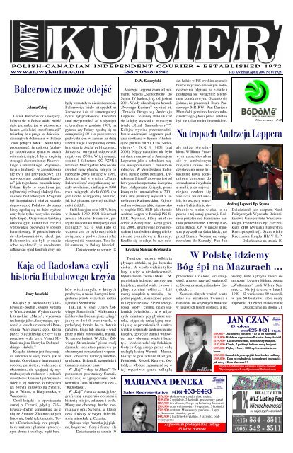 (April) 2007r. No 07 (925) - Nowy Kurier