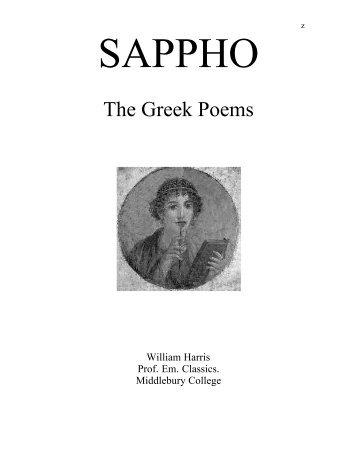 The Greek Poems - Community Home Page - Middlebury College