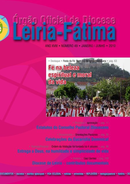 Fé na beleza espiritual e moral da vida - Diocese Leiria-Fátima