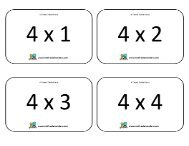 4 Times Table Flashcards - Math Salamanders