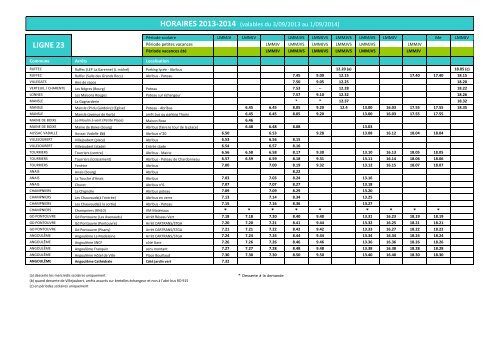 Fiche horaire ligne 23 - 2013-14 (pdf) - Charente