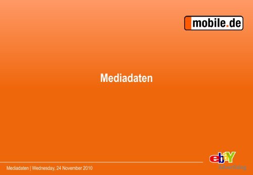 Mediadaten - mobile.de Advertising