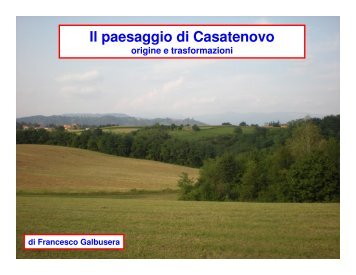 relazione galbusera - Sentieri e Cascine