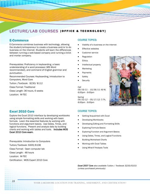 ONSITE COURSES Fall 2011 - Summer 2012 - Ottawa Area ...