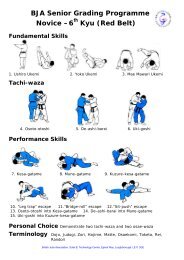 Kyu grading pictorial guide - British Judo Association