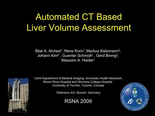 Automated CT Based Liver Volume Assessment - Definiens