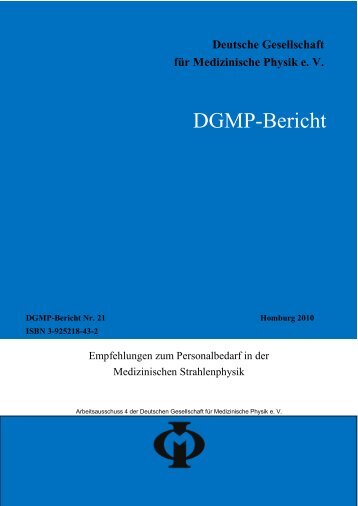 DGMP-Bericht Nr. 21: "Empfehlungen zum Personalbedarf in