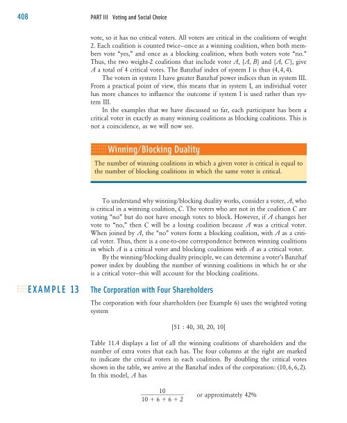 Weighted Voting Systems - W.H. Freeman