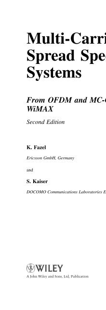 Multi-Carrier and Spread Spectrum Systems: From OFDM and MC ...