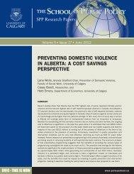 preventing domestic violence in alberta: a cost savings perspective