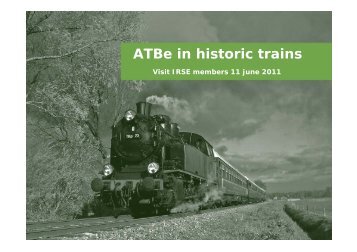 ATP equipment for historic rolling stock - irse.nl