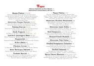 Food menu to print - Rick's Cafe Americain