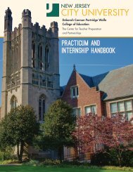 Practicum and Internship Handbook - New Jersey City University