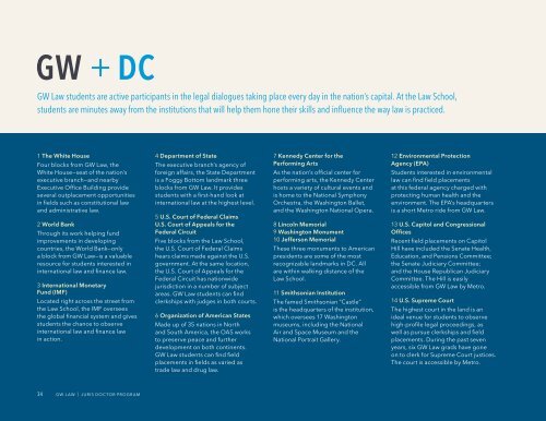 DC-Area Map and Key - George Washington University Law School