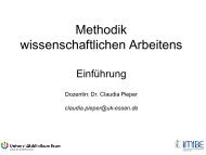 Methodik wissenschaftlichen Arbeitens