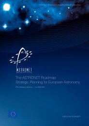 The ASTRONET Roadmap: Strategic Planning for European ... - CNRS