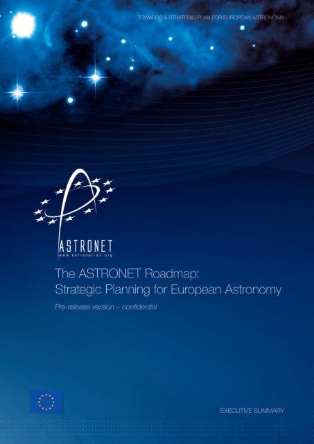 The ASTRONET Roadmap: Strategic Planning for European ... - CNRS