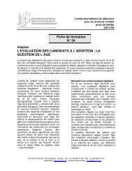 Fiche de formation NÃ‚Â° 24 Adoption L'EVALUATION DES ... - ISS