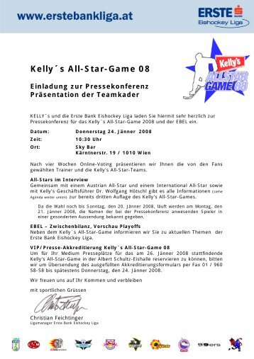 Kelly´s All-Star-Game 08 Einladung zur ... - Erste Bank Liga