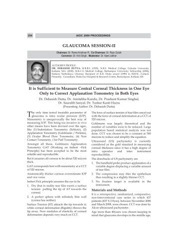 GLAUCOMA SESSION-II - All India Ophthalmological Society