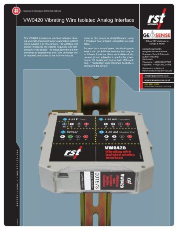 VW0420 Vibrating Wire Isolated Analog Interface - MGS