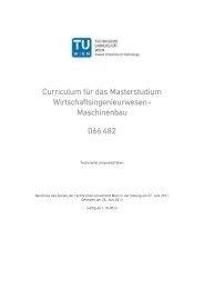 Curriculum für das Masterstudium Wirtschaftsingenieurwesen ...