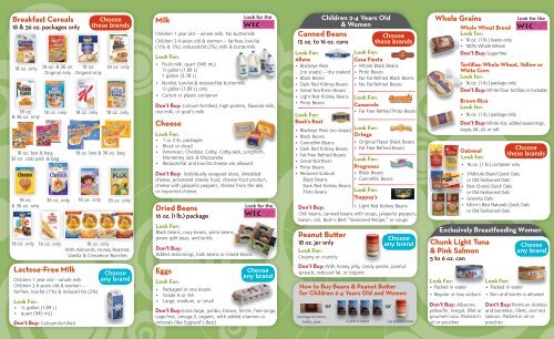 approved texas wic food shopping guide