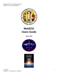 WebEOC Users Guide - Wyoming Homeland Security