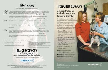 TiterCHEK™CDV/CPV - Synbiotics Corporation