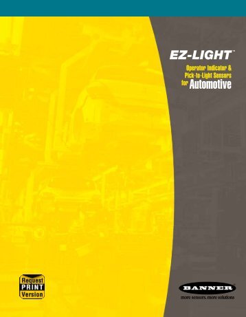 EZ-LIGHT Operator Indicator & Pick-to-Light Sensors for ... - Multiprox