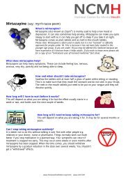 Mirtazapine (pron. myrrh-tazza-peem) - Choose Your Medication