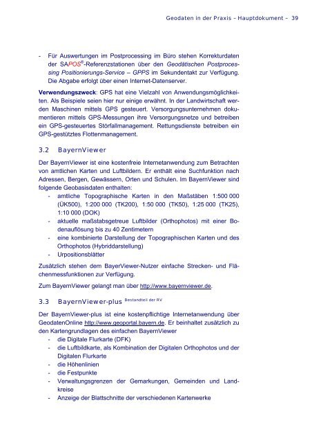 Arbeitshilfe Geodaten in der Praxis - Bayerische ...