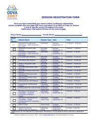 SESSION REGISTRATION FORM - ODVA