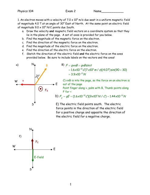 Sample Exam 2 Solution