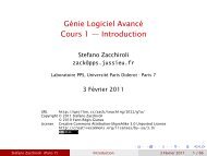 Génie Logiciel Avancé Cours 1 — Introduction - Stefano Zacchiroli