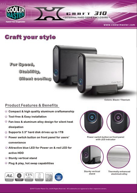 X Craft 310 product sheet.cdr - Cooler Master