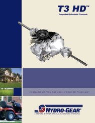 Hydro-Gear T3 HD Transaxles - BIBUS France